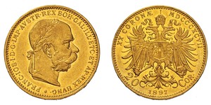 20 Krone Österreich-Ungarn (1867-1918) Gold Franz Joseph I (1830 - 1916)