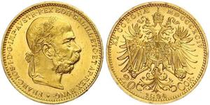 20 Krone Österreich-Ungarn (1867-1918) Gold Franz Joseph I (1830 - 1916)