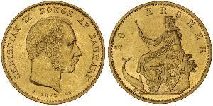 20 Krone Danemark Or Christian IX de Danemark (1818-1906)