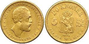 20 Krone Norvège Or Oscar II de Suède (1829-1907)