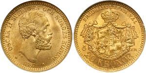 20 Krone Suède Or Oscar II de Suède (1829-1907)