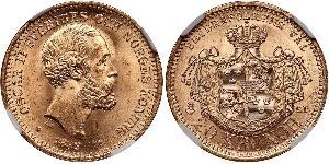 20 Krone Suède Or Oscar II de Suède (1829-1907)