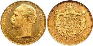 20 Krone Danimarca Oro Federico VIII di Danimarca (1843 - 1912)