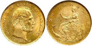 20 Krone Danimarca Oro Cristiano IX di Danimarca (1818-1906)