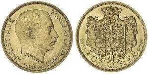 20 Krone Dinamarca Oro Cristián X de Dinamarca (1870 - 1947)