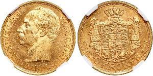 20 Krone Dinamarca Oro Federico VIII de Dinamarca (1843 - 1912)