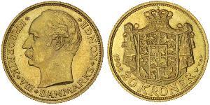 20 Krone Dinamarca Oro Federico VIII de Dinamarca (1843 - 1912)