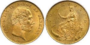 20 Krone Dinamarca Oro Christian IX de Dinamarca (1818-1906)