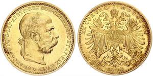 20 Krone Imperio austrohúngaro (1867-1918) Oro Franz Joseph I (1830 - 1916)