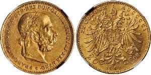 20 Krone Imperio austrohúngaro (1867-1918) Oro Franz Joseph I (1830 - 1916)