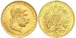 20 Krone Imperio austrohúngaro (1867-1918) Oro Franz Joseph I (1830 - 1916)