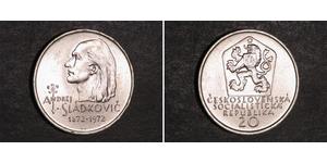 20 Krone Checoslovaquia  (1918-1992) Plata Andrej Sládkovič