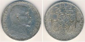 20 Krone Checoslovaquia  (1918-1992) Plata 