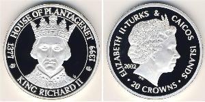 20 Krone Islas Turcas y Caicos Plata 