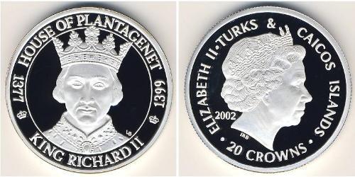20 Krone Islas Turcas y Caicos Plata 