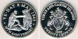 20 Krone Islas Turcas y Caicos Plata 