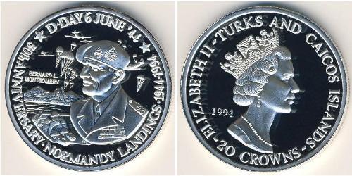 20 Krone Turks- und Caicosinseln Silber 