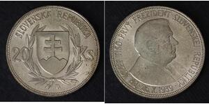 20 Krone Slovakia Silver 