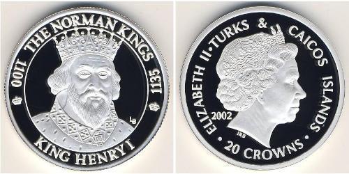 20 Krone Turks and Caicos Islands Silver 