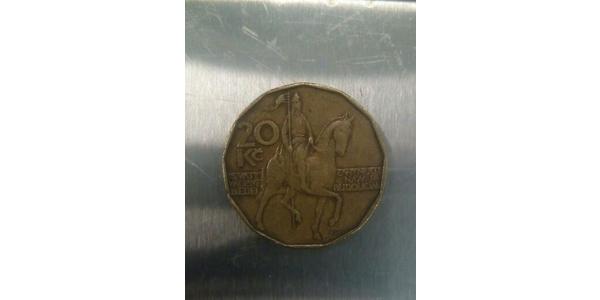 20 Krone Czech Republic Steel/黃銅 