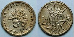 20 Krone Cecoslovacchia  (1918-1992)  