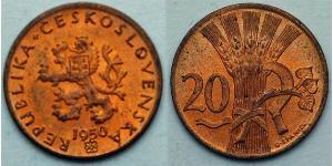 20 Krone Checoslovaquia  (1918-1992)  