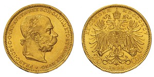 20 Krone 奥匈帝国 (1867 - 1918) 金 弗朗茨·约瑟夫一世 (1830 - 1916)