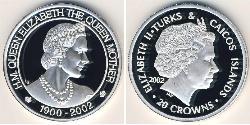 20 Krone Turks and Caicos Islands 銀 