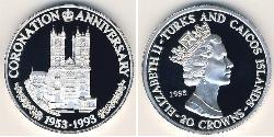 20 Krone Turks and Caicos Islands 銀 