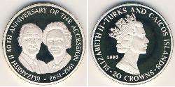 20 Krone Turks and Caicos Islands 銀 