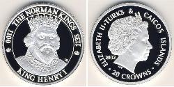 20 Krone Turks and Caicos Islands 銀 