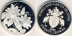 20 Krone Turks and Caicos Islands 銀 