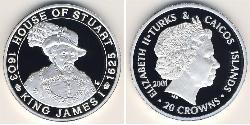 20 Krone Turks and Caicos Islands 銀 