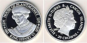 20 Krone Turks and Caicos Islands 銀 