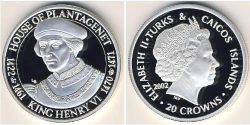20 Krone Turks and Caicos Islands 銀 