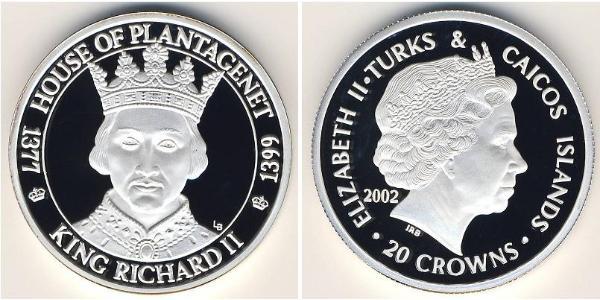 20 Krone Turks and Caicos Islands 銀 