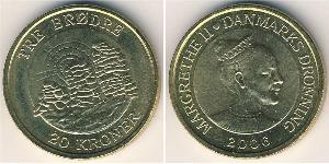 20 Krone 丹麦 青铜/铝 