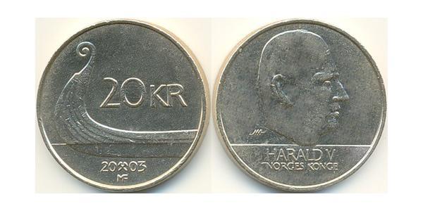 20 Krone 挪威 黃銅 