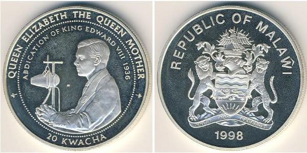 20 Kwacha Malawi Argento 