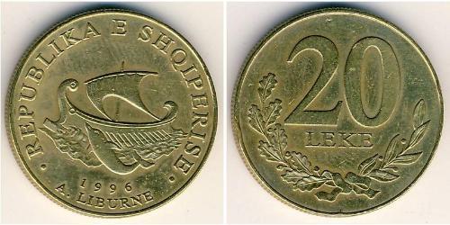 20 Lek Albanien Messing 