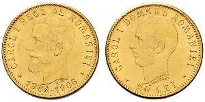 20 Leu Kingdom of Romania (1881-1947) Gold Carol I of Romania (1839 - 1914)