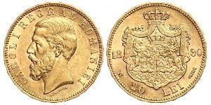 20 Leu Königreich Rumänien (1881-1947) Gold Karl I. (Rumänien) (1839 - 1914)