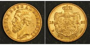 20 Leu Königreich Rumänien (1881-1947) Gold Karl I. (Rumänien) (1839 - 1914)