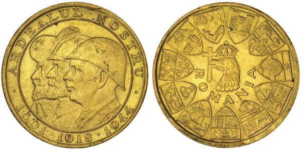 20 Leu Königreich Rumänien (1881-1947) Gold Michael I. (Rumänien)