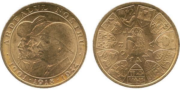 20 Leu Königreich Rumänien (1881-1947) Gold Michael I. (Rumänien)