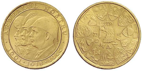 20 Leu Königreich Rumänien (1881-1947) Gold Michael I. (Rumänien)