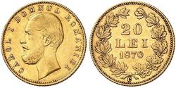 20 Leu Romania Gold Carol I of Romania (1839 - 1914)