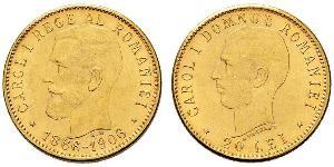 20 Leu Reino de Rumanía (1881-1947) Oro Carlos I de Rumania (1839 - 1914)