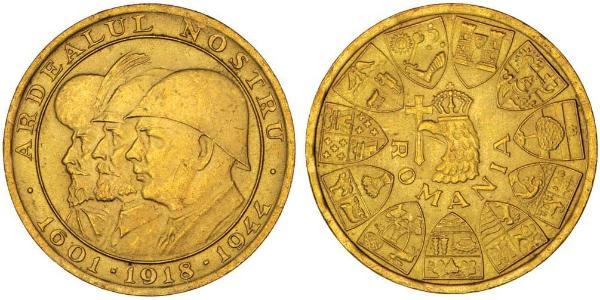 20 Leu Reino de Rumanía (1881-1947) Oro Miguel I de Rumania
