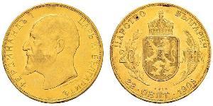 20 Lev Bulgarien Gold Ferdinand I. von Bulgarien (1861 -1948)